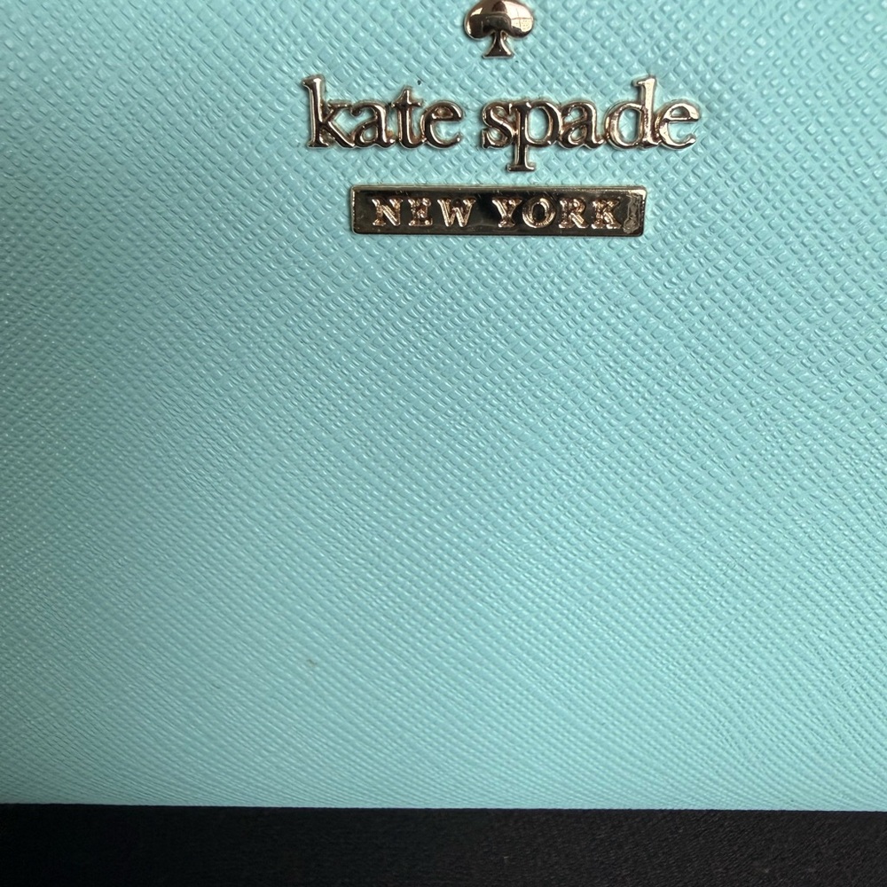 kate spade Mint Textured Leather Tote with Gold Logo